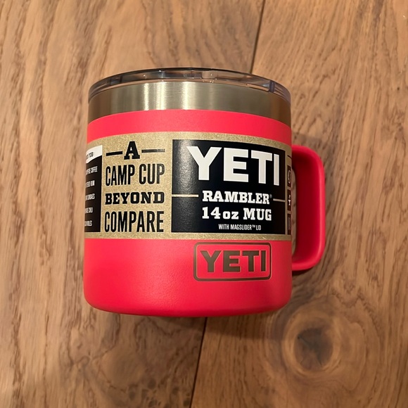 YETI Rambler BIMINI PINK (discontinued) 14 oz Mug w/ Handle & MagSlider Lid - Picture 2 of 6